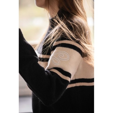 Pull Pénélope Noris Noir/Camel