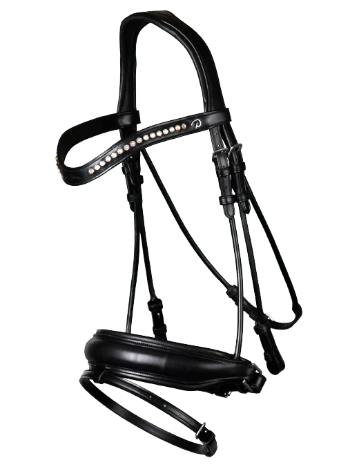 Dy'on - Bridons - Bridon muserolle combinée large noir