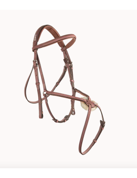 BRIDON 1/2 ROND DOUBLE MUSEROLLE CROISEE 003 CH B - CWD