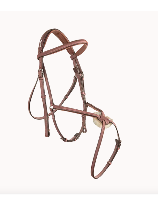 BRIDON 1/2 ROND DOUBLE MUSEROLLE CROISEE 003 CH B - CWD