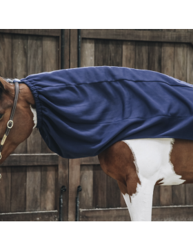 Couvre-cou cheval Kentucky Cooler Fleece Horse Scarf Marine