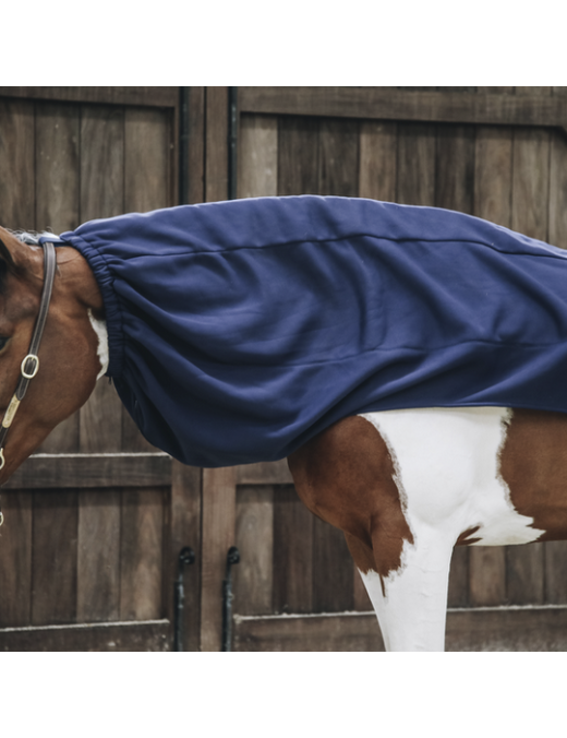 Couvre-cou cheval Kentucky Cooler Fleece Horse Scarf Marine