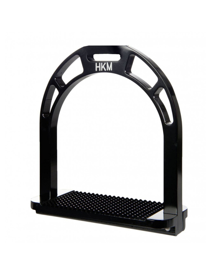 Étriers en aluminium noir HKM adulte Étriers en aluminium noir HKM adulte