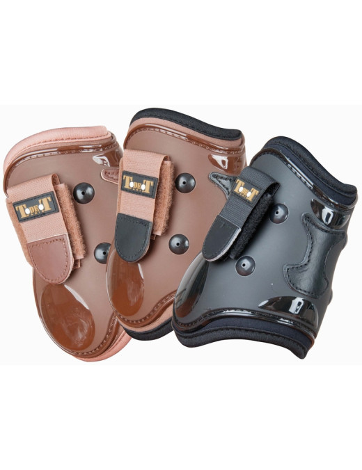 Protèges boulet double coques à scratch TdeT Marron