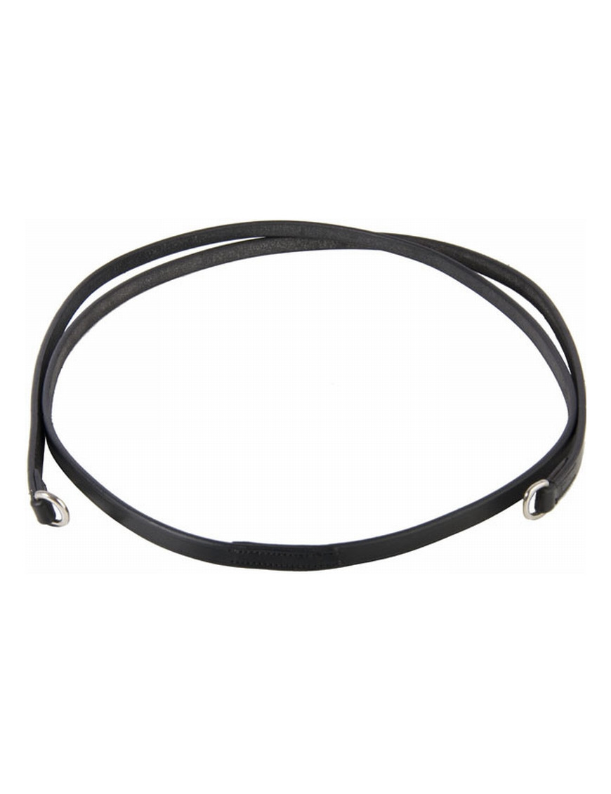 Rênes de gogue TdeT en cuir lisse - noir Rênes de gogue TdeT en cuir lisse - noir