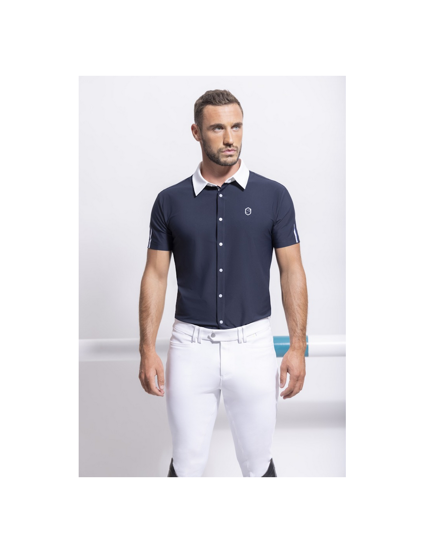 Polo de concours Samshield Georgio manches courtes - Marine Polo de concours Samshield Georgio manches courtes - Marine