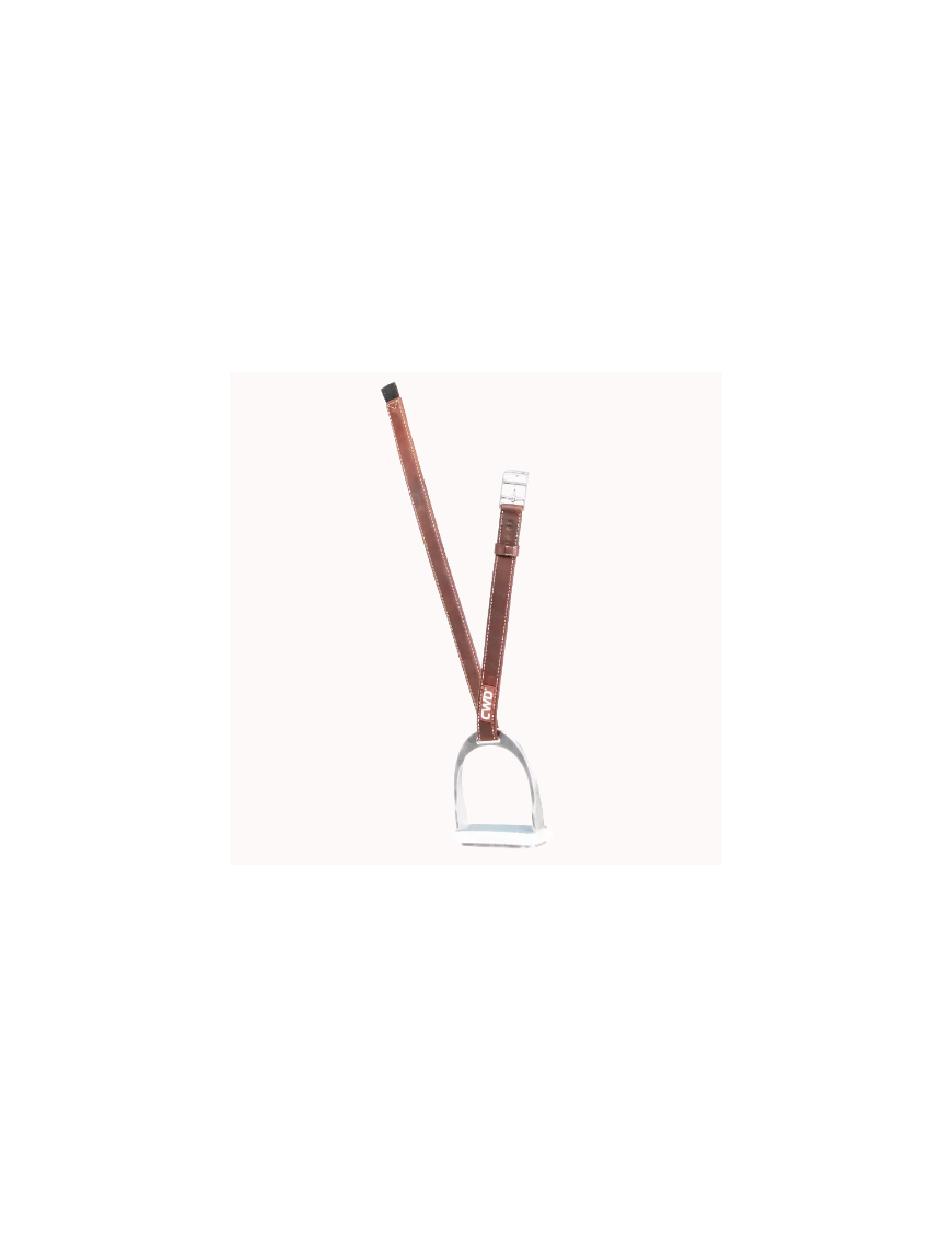 Etrivières triangulées doublées veau CWD Tabac Etrivières triangulées doublées veau CWD Tabac