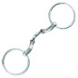 Mors Stübben à anneaux avec passage de langue double brisure Mors Stübben à anneaux avec passage de langue double brisure
