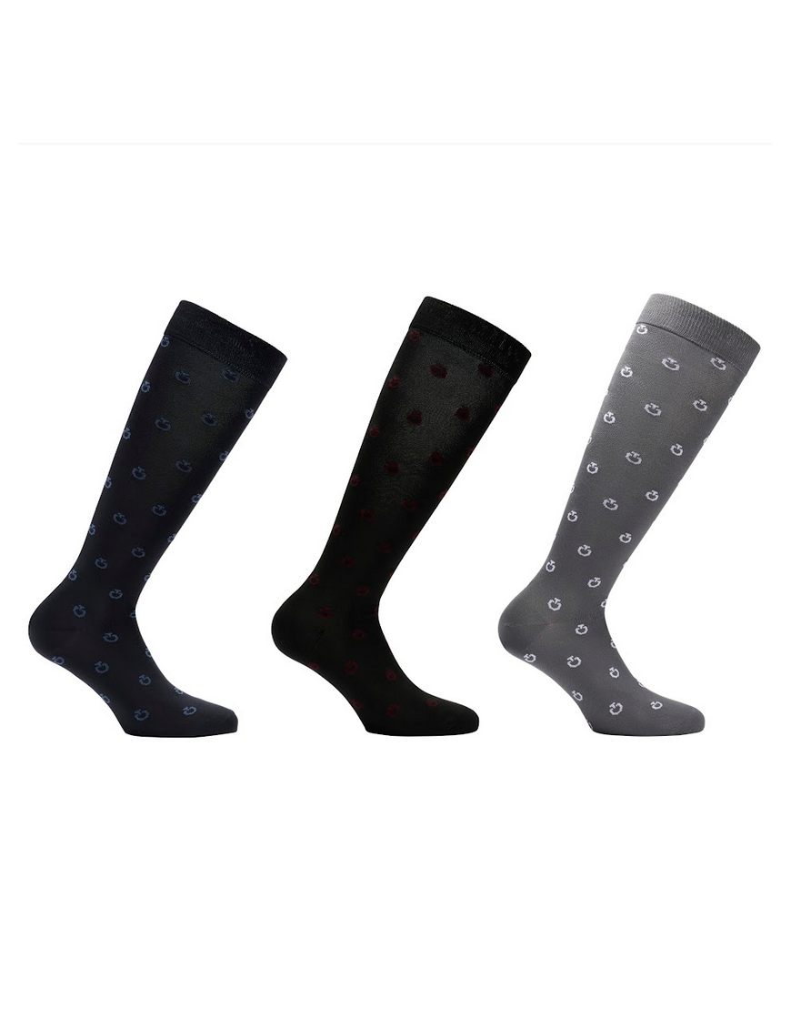 Cavalleria Toscana Coffret de 3 Paires de chaussettes Unisexe Mini Logo Gris/Noir/Bleu Cavalleria Toscana Coffret de 3 Paires de chaussettes Unisexe Mini Logo Gris/Noir/Bleu