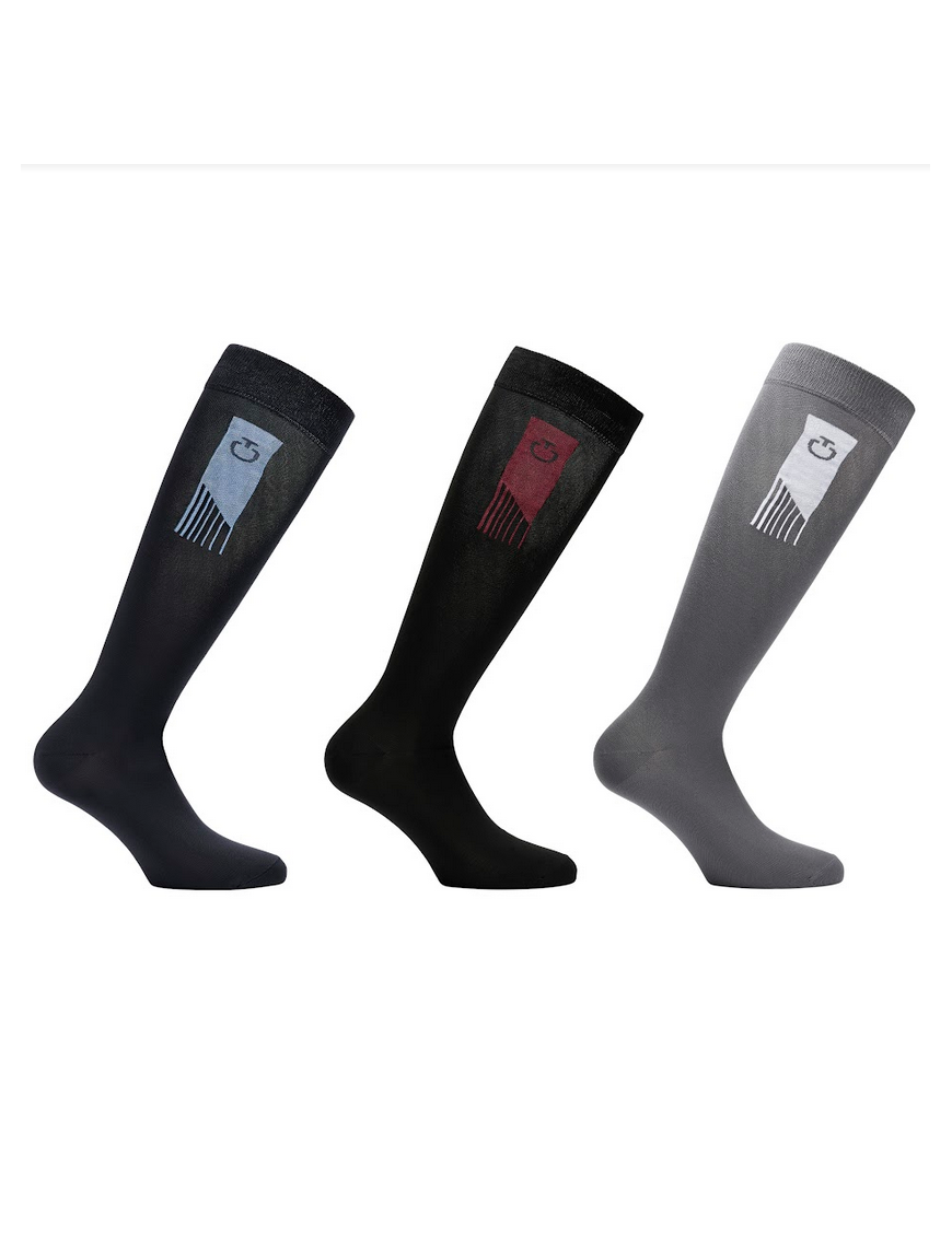 Chaussettes Cavalleria Toscana Coffret de 3 Paires Unisexe Stripes Gris/Noir/Bleu Chaussettes Cavalleria Toscana Coffret de 3 Paires Unisexe Stripes Gris/Noir/Bleu