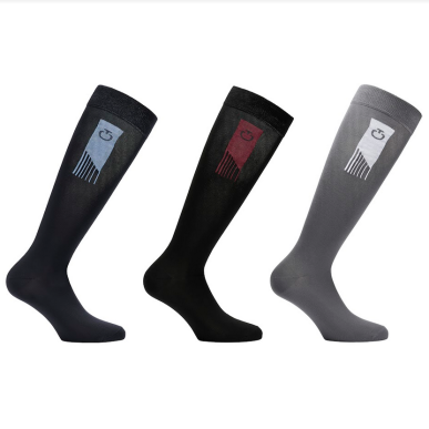 Cavalleria Toscana - Accessoires - Coffret de 3 Paires Unisexe Stripes Logo CZN033 Gris/Noir/Bleu