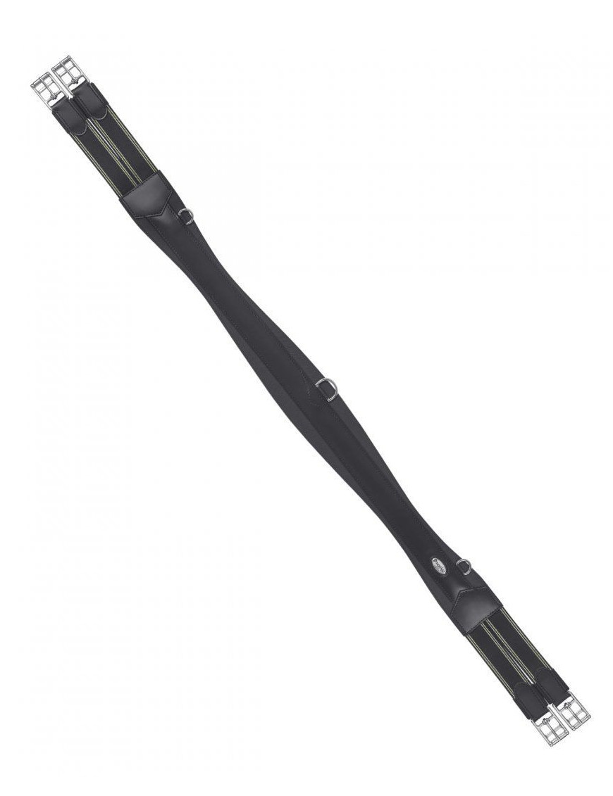Sangle anatomique en cuir lisse Prestige Noir