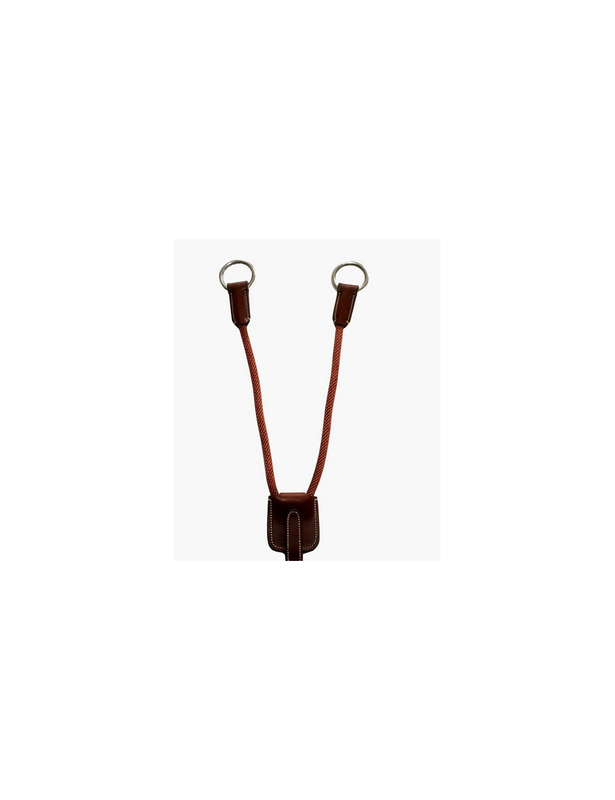 Fourche de martingale nylon Full Noisette Silver Crown Fourche de martingale nylon Full Noisette Silver Crown