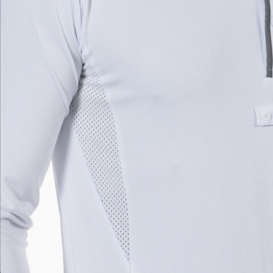 Flag's And Cup - Polos et Chemises - Polo Homme Comodoro Manches Longues Blanc