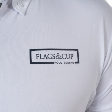 Flag's And Cup - Polos et Chemises - Polo Homme Comodoro Manches Longues Blanc