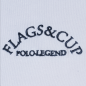 Polo de compétition enfant manches courtes Flags and cup Clorinda Blanc Polo de compétition enfant manches courtes Flags and cup Clorinda Blanc